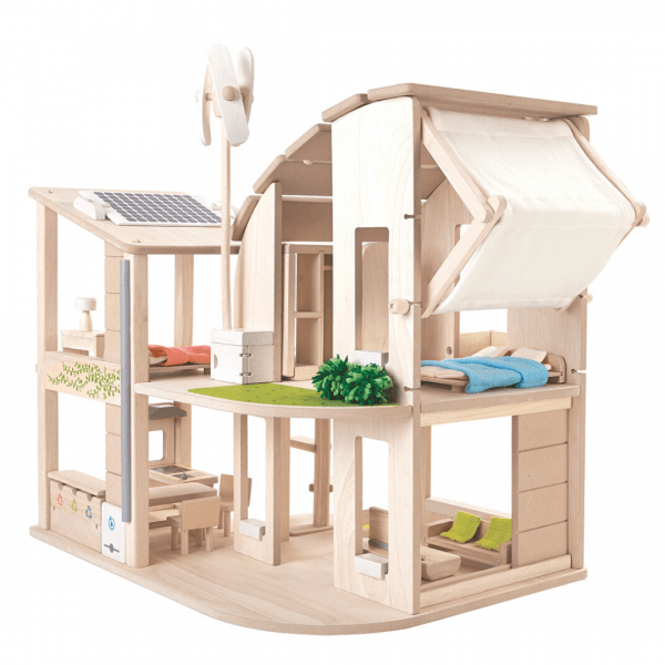 PlanToys Green Dollhouse With Furniture
