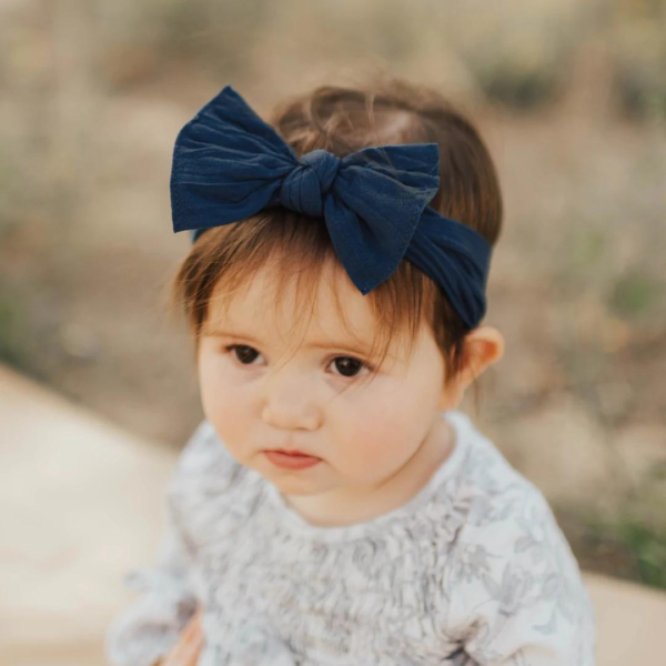 Baby Bling Navy Classic Knot 1