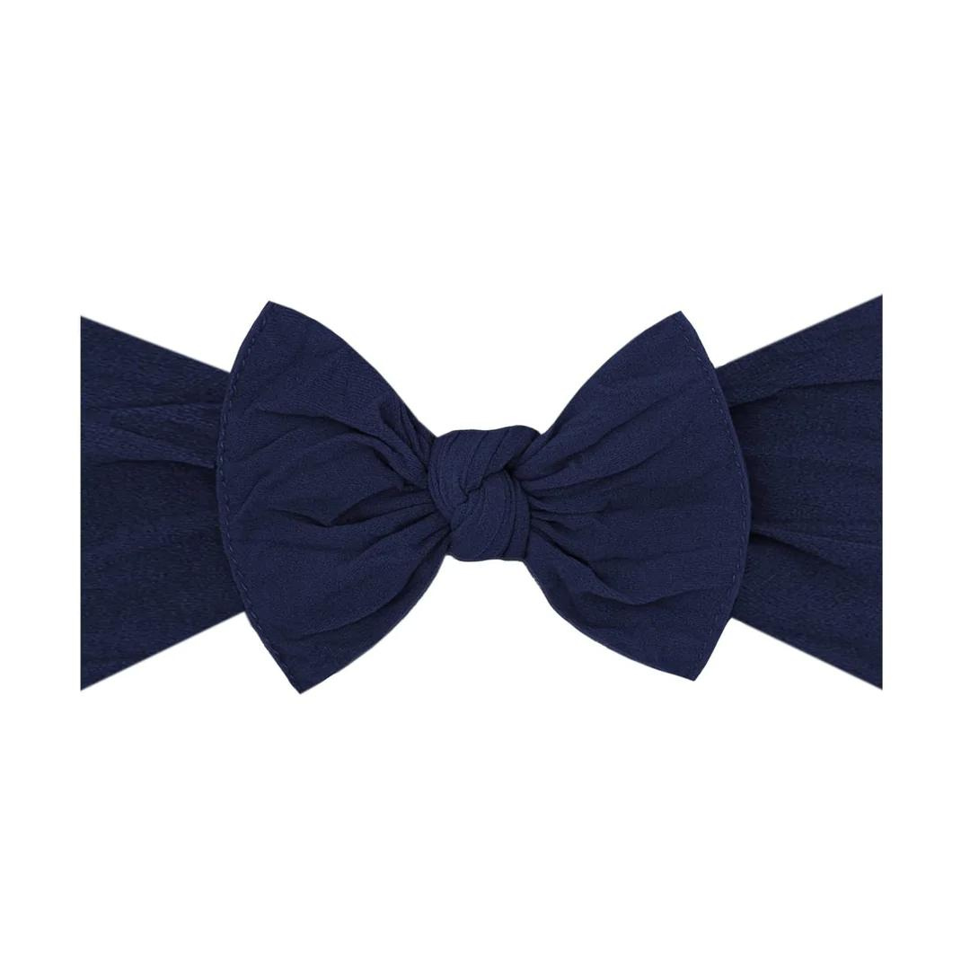 Baby Bling Navy Classic Knot - checkered moon