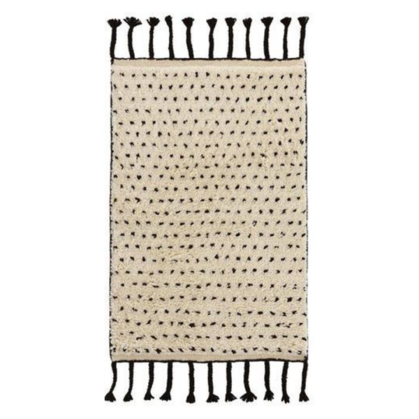 Speck Black Hand Knotted Rug