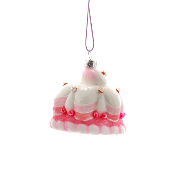 Cody Foster & Co Pink Ballgown French Pastry Ornament