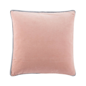 Blush and Titanium Boxed Velvet Pillow