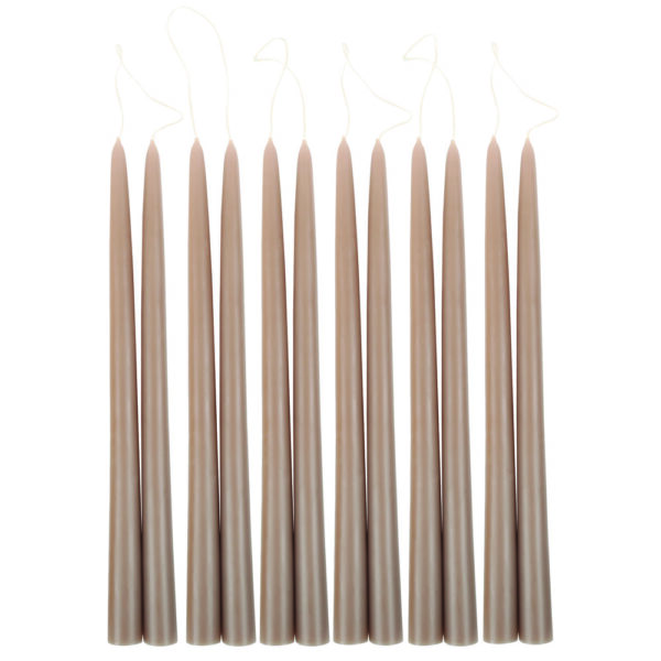 Greige Taper Candles