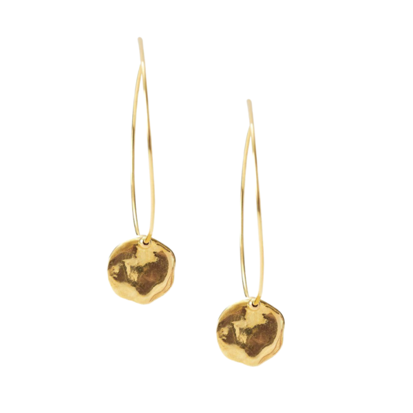 Grand Gold Coin Hoop Earrings