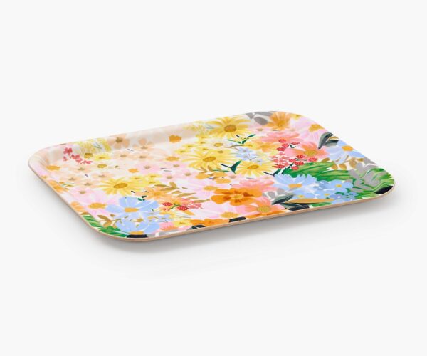 Rifle Paper Co Floral Rectangle Ply Tray Flat
