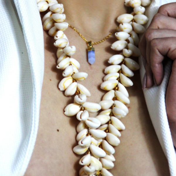 Cowrie Shell Necklace Lifestyle