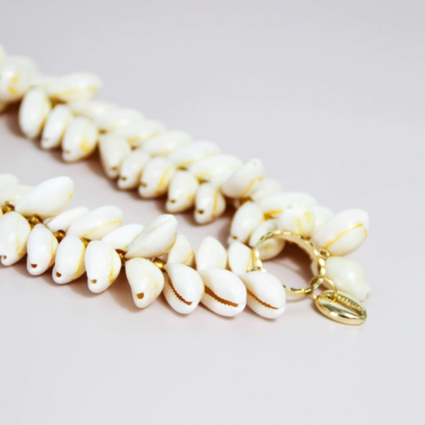 Cowrie Shell Necklace Side