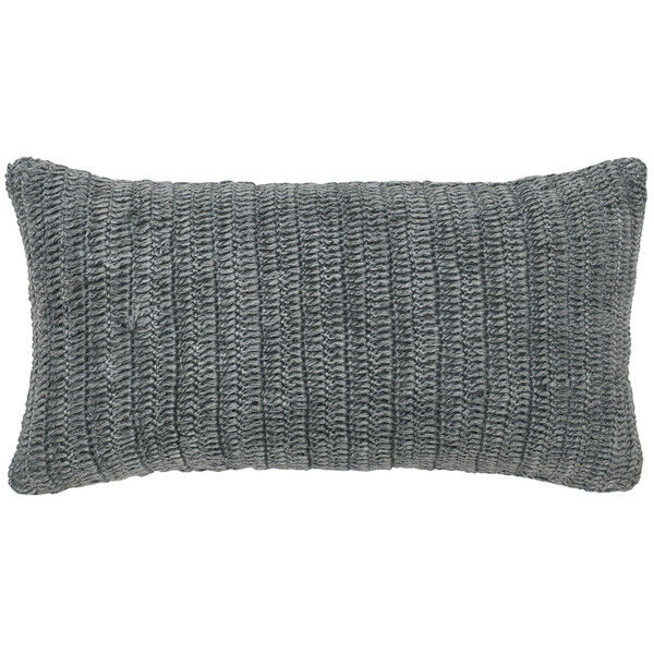 Stone Grey Linen Knit Pillow