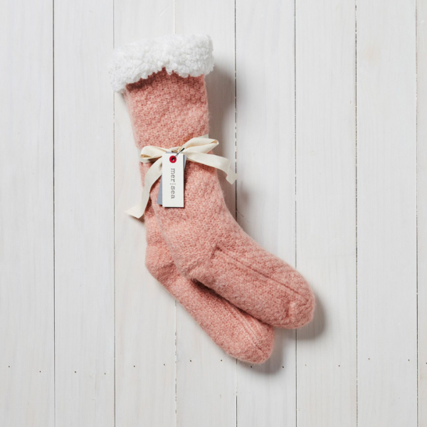 MerSea Light Pink Slipper Socks