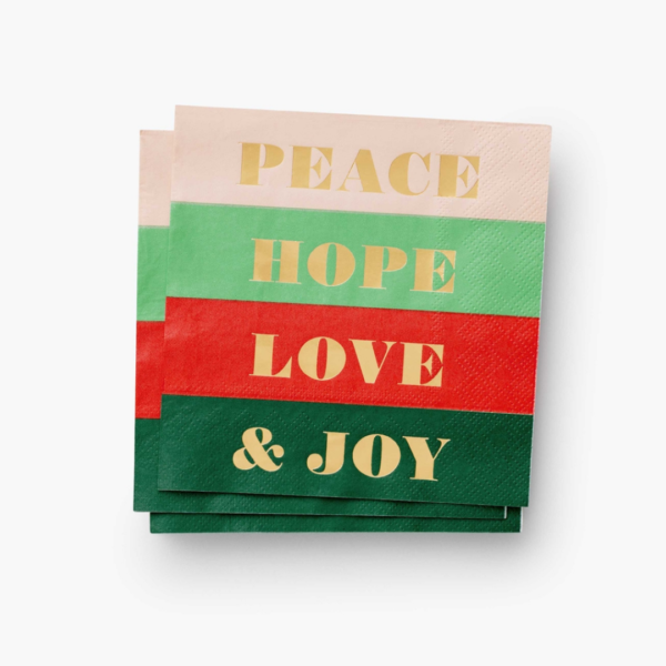 Rifle Paper Co Peace & Joy Holiday Napkins