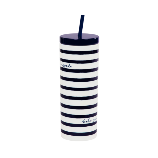 Kate Spade Navy Painted Stripe Insulated Tumbler