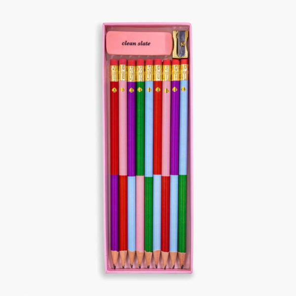Kate Spade Clean Slate Color Block Pencil Set