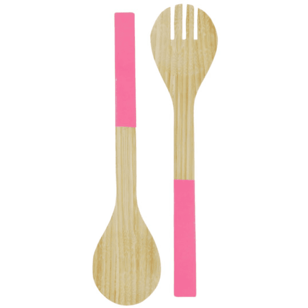 Pink Bamboo Serving Set
