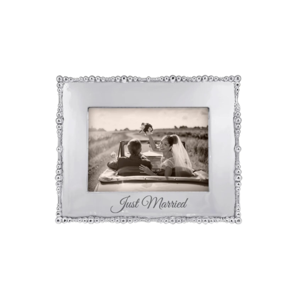 Mariposa Just Married Pearl Drop 5x7 Frame