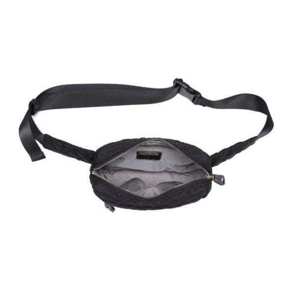 Black Quilted Fanny Pack Belt Bag 3