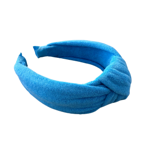 Blue Knotted Terry Headband