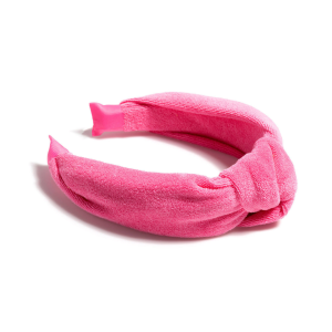 Hot Pink Knotted Terry Headband