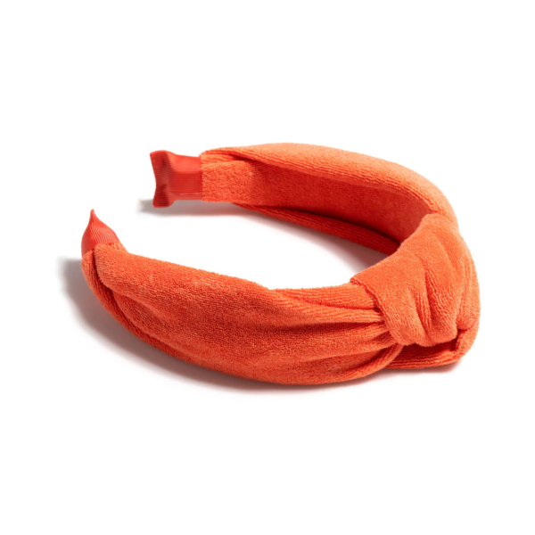 Orange Knotted Terry Headband