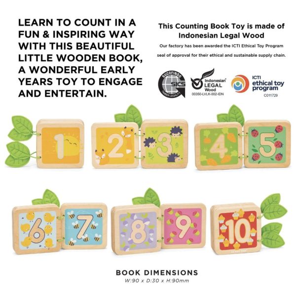 Wooden Counting Book 5